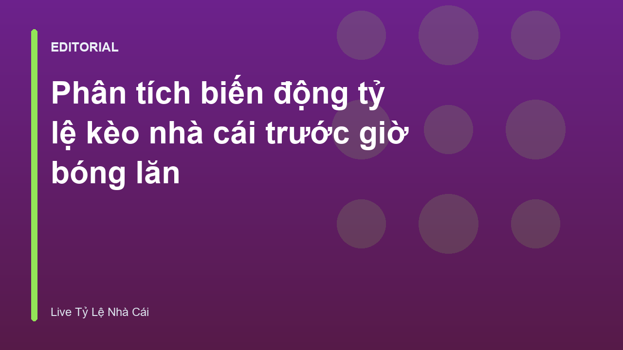 Biểu đồ minh họa biến động tỷ lệ kèo bóng đá nhà cái